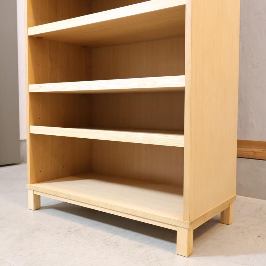無印良品（MUJI） タモ材 木製収納 本棚 書棚 7段 ブックシェルフ