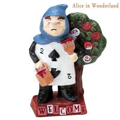ガーデンオーナメント Alice in Wonderland トランプ兵 小 ウェルカム