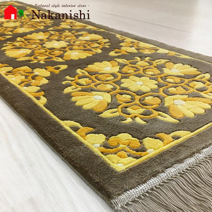 玄関マット キッチンマット ランナー ロングマット かまち シルク 中国