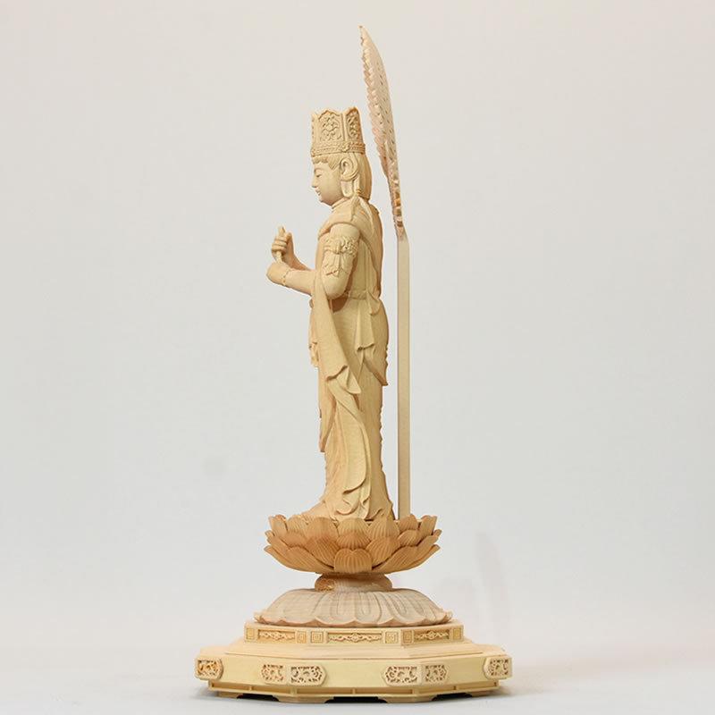 木彫り仏像 【大日如来立像】 桧木（ヒノキ） 立5.0寸 : 海宇工芸館