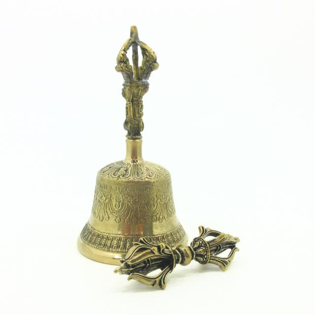 金剛鈴 持鈴 ガンター 仏具 高さ約13cm 直径約7cm 金剛鈴と五鈷杵