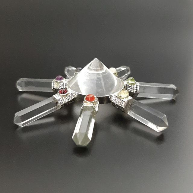 ヒマラヤ水晶 ピラミッド セブンチャクラ ジェネレーター 天然石