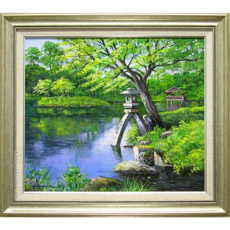 絵画 油絵 兼六園 （小池三郎） 【肉筆】【油絵】【日本の風景】【10号