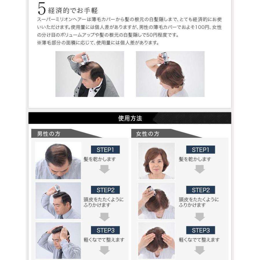 スーパーミリオンヘアー (30g)3本セット（ブラックorダークブラウン