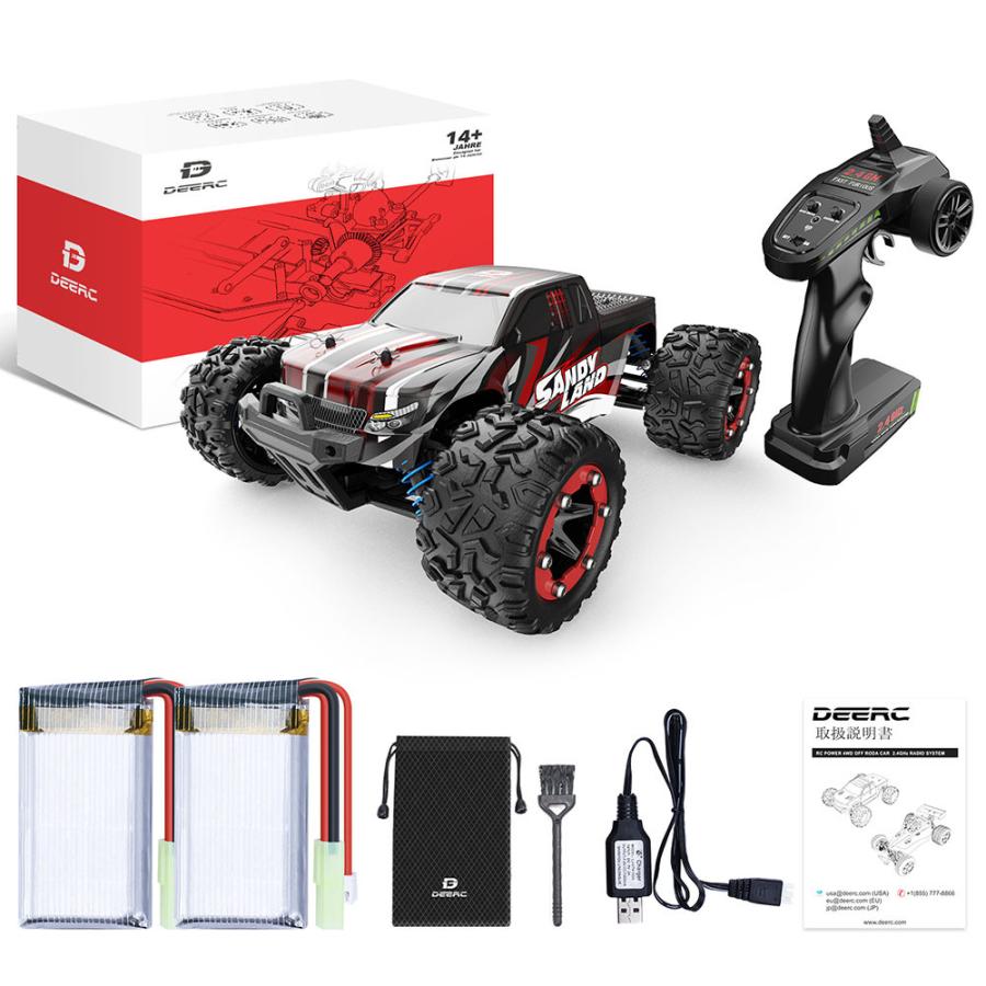 DEERC ラジコンカー オフロード 4WD 高速 40km/h 屋外 リモコンカー RC