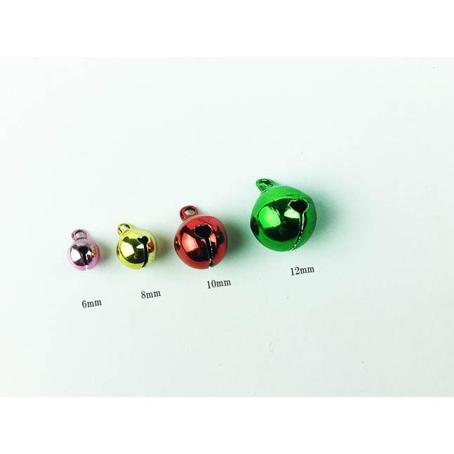 手芸 用 鈴 チャーム ミックス 100個 6mm 8mm 10mm 12mm カラフル すず