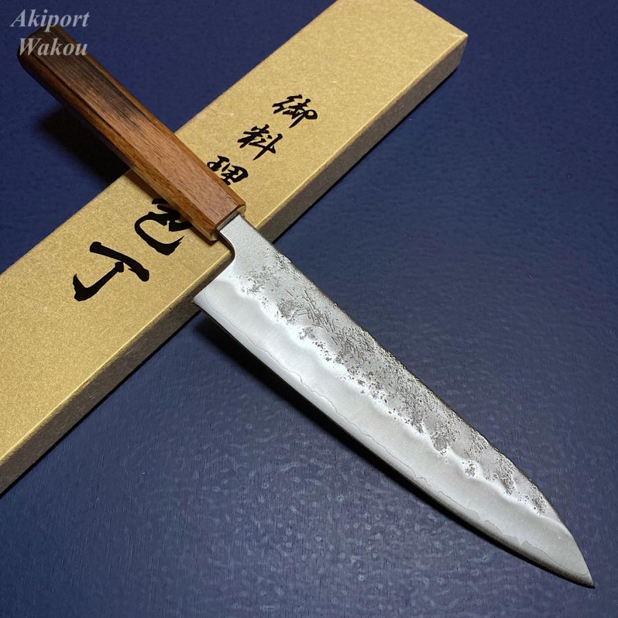包丁 牛刀 和牛刀 210mm 7寸 21cm 義弘作 銀三鋼 銀紙三号 梨地
