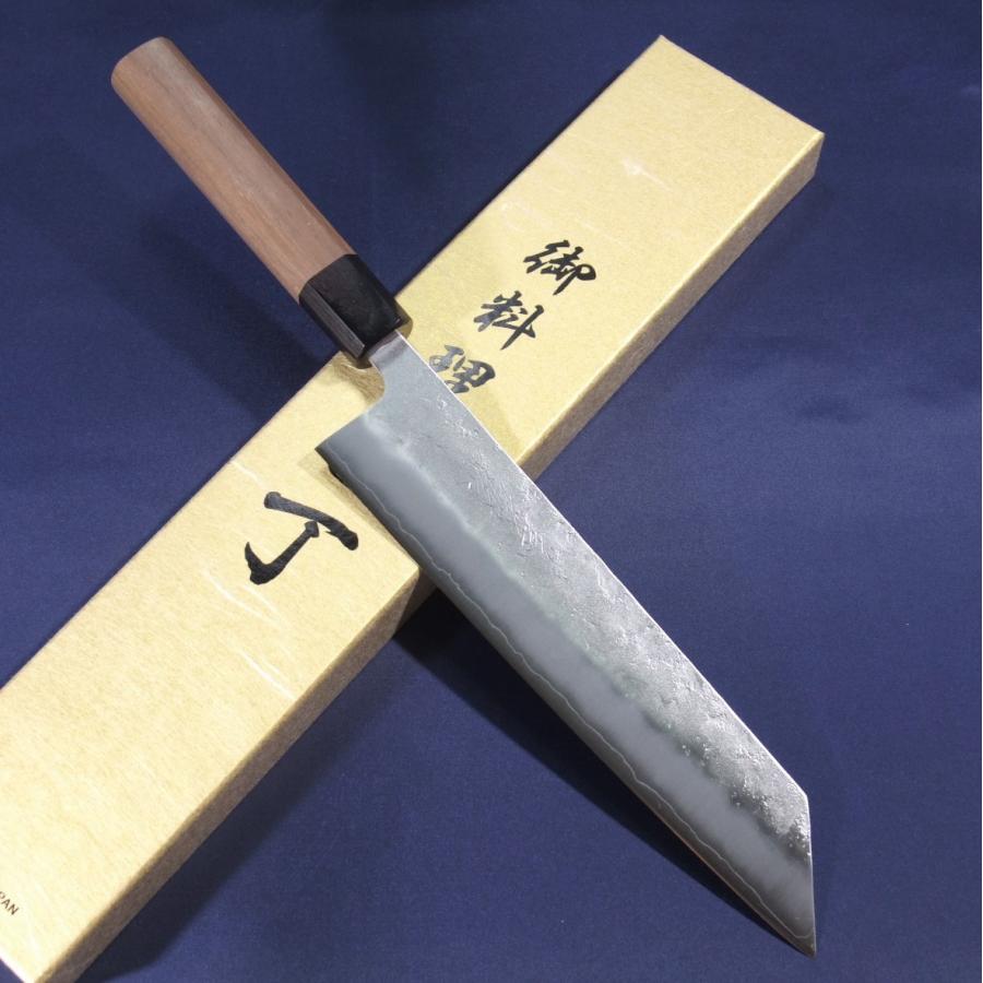 包丁 和牛刀 切付牛刀 210mm 7寸 義弘作 銀三鋼 銀紙三号 梨地仕上げ
