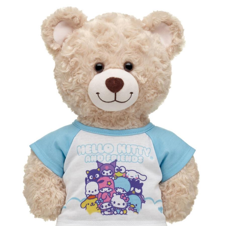 ダッフィー用Tシャツ ハローキティアンドフレンズ 白×水色