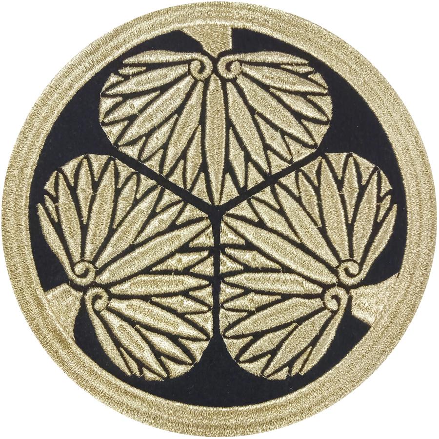 家紋1】三つ葉葵 ワッペン 徳川【ゆうパケット配送対象商品】 : 刺繍屋