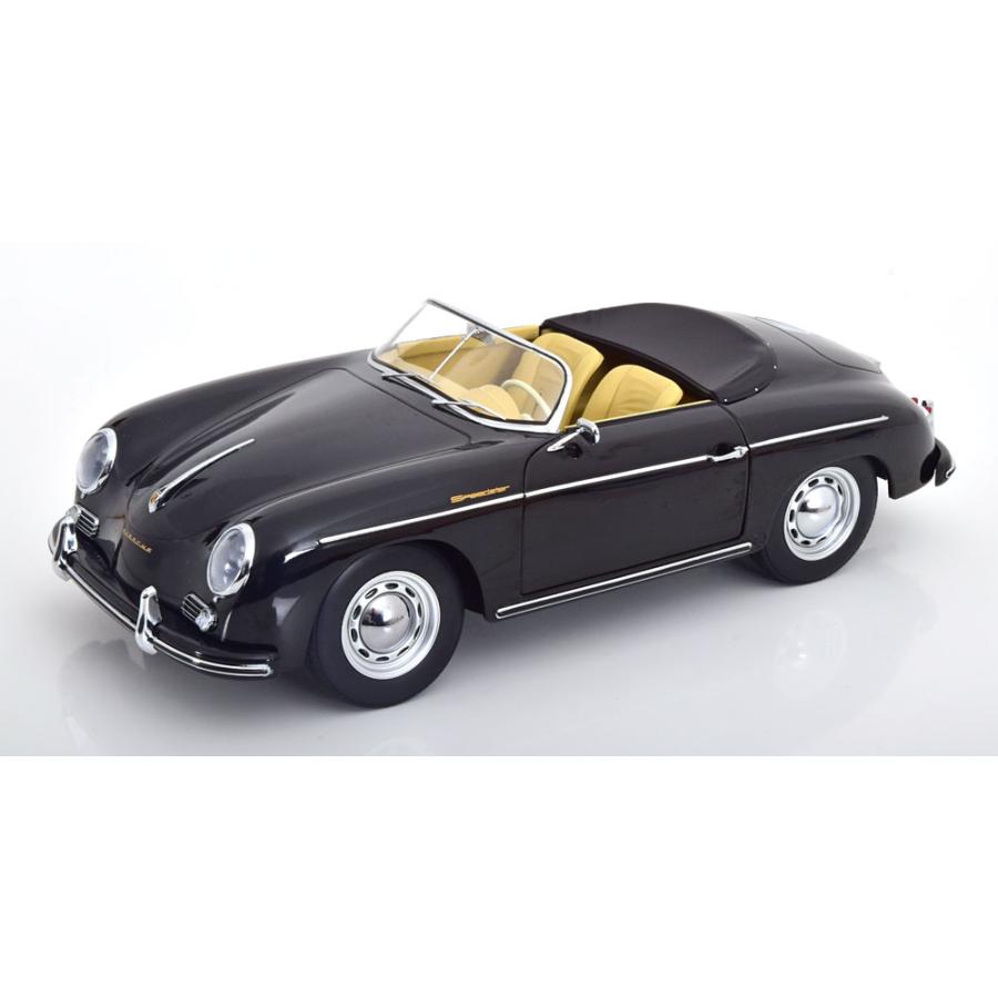 ミニカー 1/12 1955 ポルシェ 356A コンバーチブル 黒色 映画 トップ