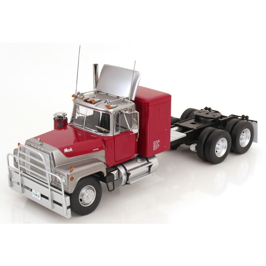 ミニカー 1/18 KKS マック トレーラートラック 赤色 Mack RL 700L 1974