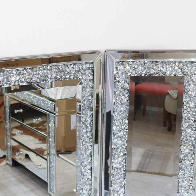 ミラー家具 ドレッサー 3面鏡 スツール 3点セット コスメデスク モダン