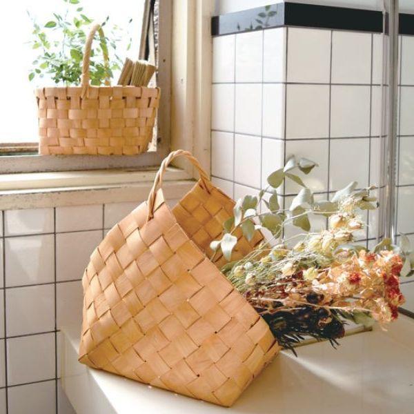 バスケット NORDIC（ノルディック）バスケットJ-S 通気 杉 木目 天然木