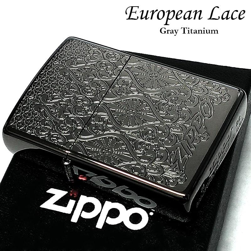 ZIPPO（ジッポー） ライター 中世模様 ヨーロピアン レース チタン加工