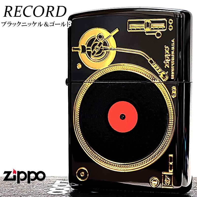 ZIPPO（ジッポー） レコード レトロ おしゃれ ブラックニッケル