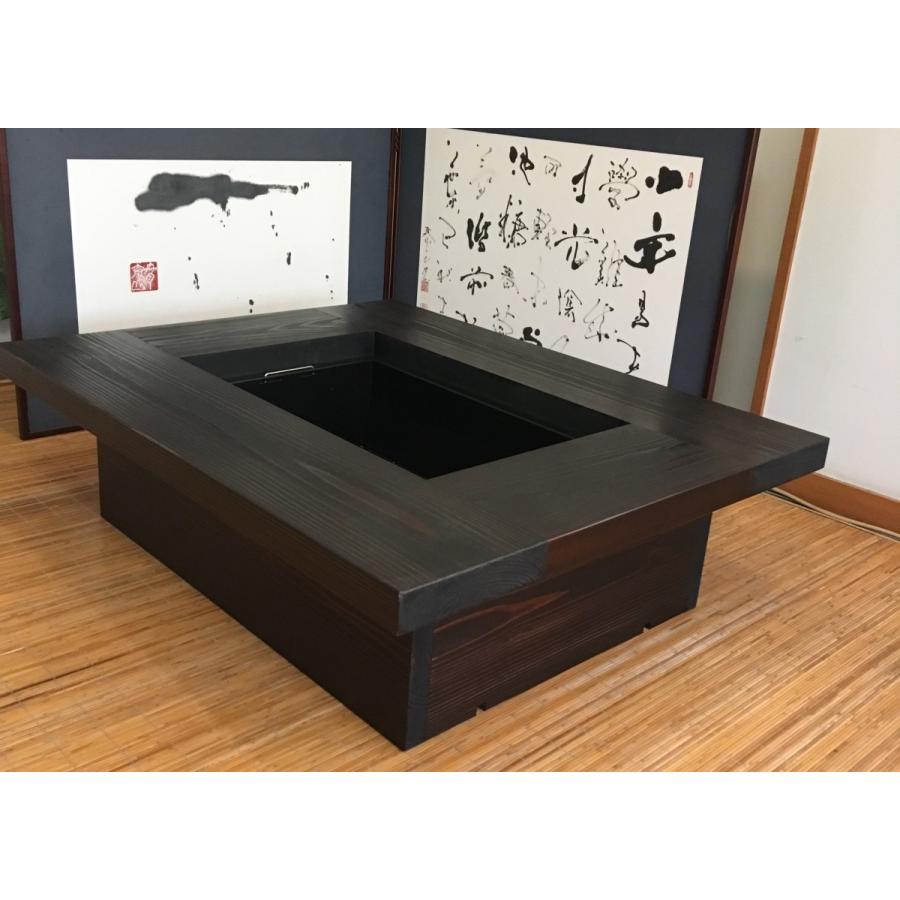 灰セット】囲炉裏テーブル座卓タイプと灰の2点セット テーブルサイズ