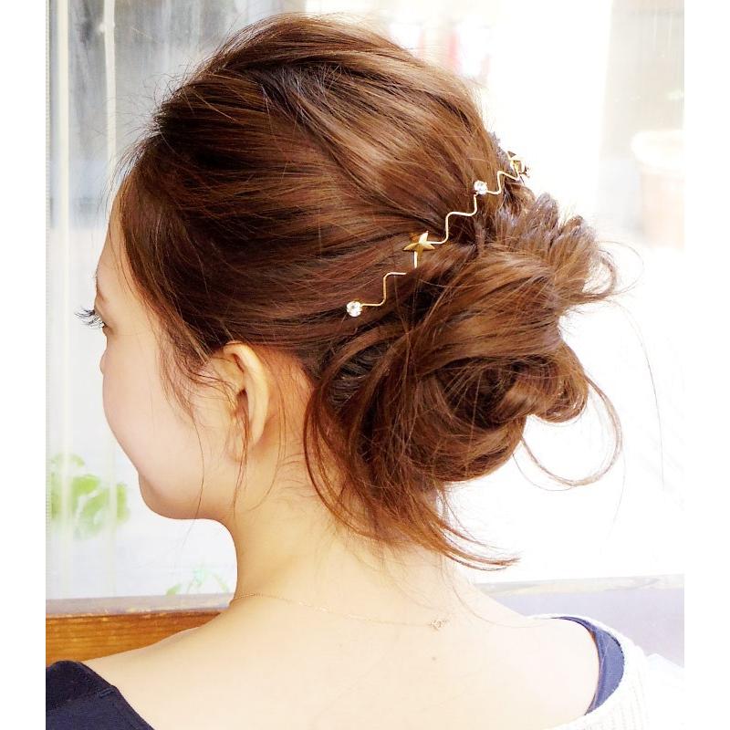 リトルムーン（Littlemoon） バックカチューシャ ヘアアクセ ゴールド