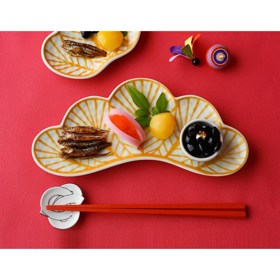 錦金松葉型 前菜皿 25cm 幸楽窯 有田焼 // 和食器 食器 陶磁器 長皿