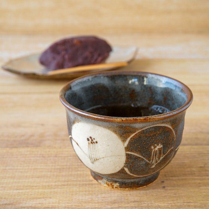 蔵珍窯（ぞうほうがま） 鼠志野椿 煎茶碗 湯呑み 230ml (お取り寄せ品