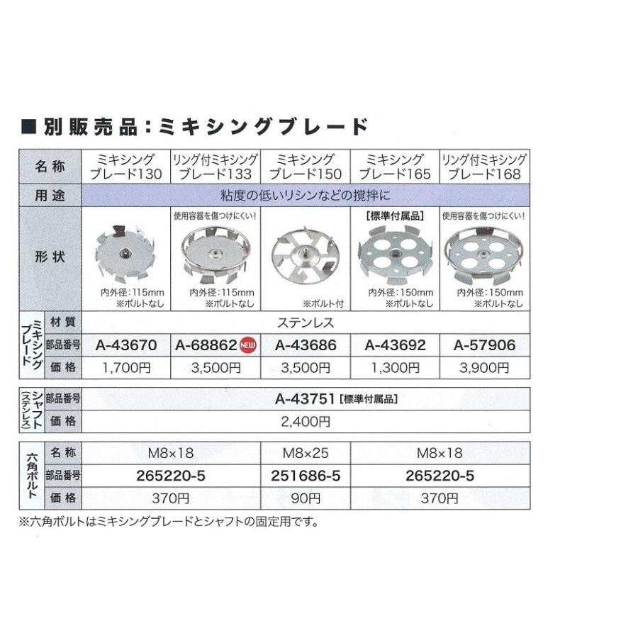 マキタ（makita） 高粘度用 六角ボルト（M8×16）265440-1 ミキシング