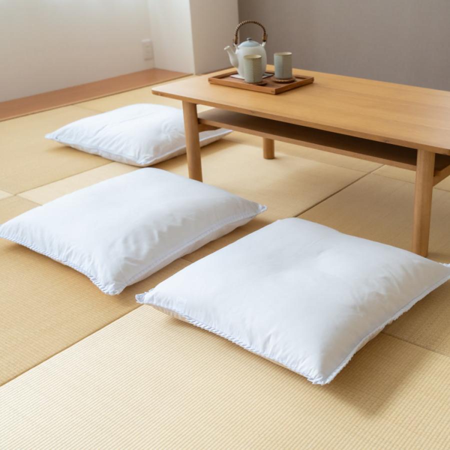 座布団カバー 白 59×63 八端判 5枚セット 日本製 白色 フリル付 59cm