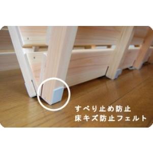 すのこベッド 折りたたみ ひのき 4つ折り セミダブル すのこマット