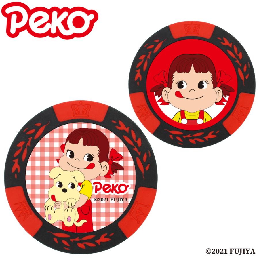 不二家（FUJIYA） ゴルフマーカー ペコちゃん レッド ペコちゃん