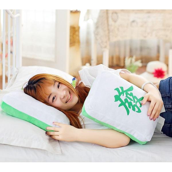 クッション 麻雀牌 座布団 家具 四角 インテリア マージャン 牌 白 發