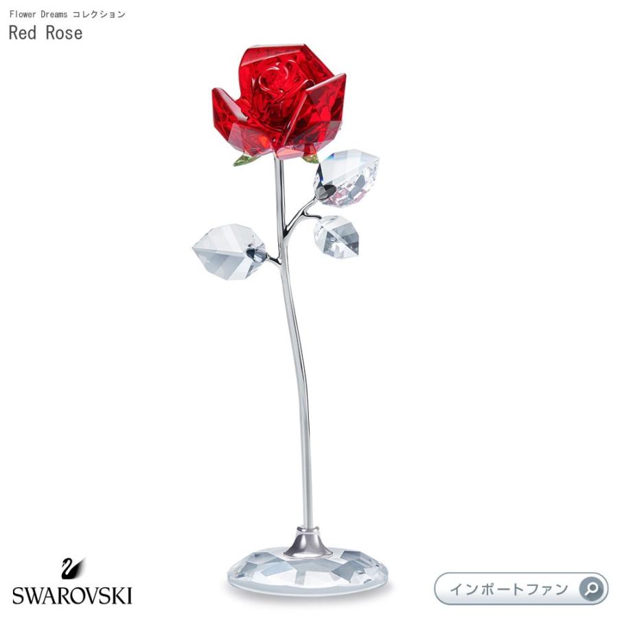 SWAROVSKI（スワロフスキー） 赤い バラ レッドローズ 花 L ラージ