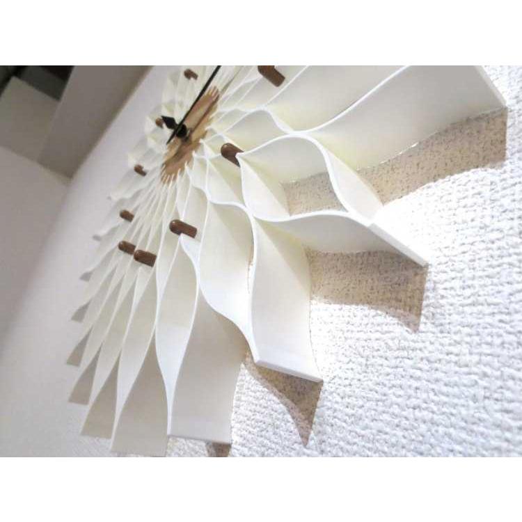 壁掛け時計 フラワー お花 可愛い ナチュラル 上品 北欧 ダリア