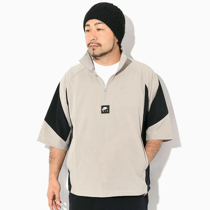 NIKE（ナイキ） シャツ 半袖 メンズ エア ハーフ ジップ グレージュ