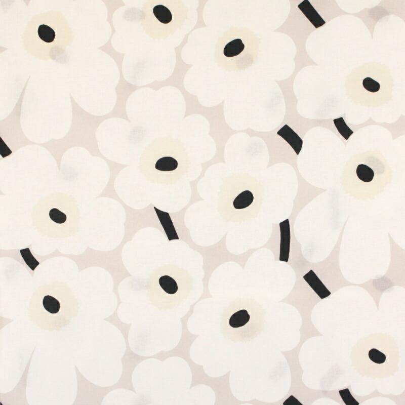 marimekko（マリメッコ） 生地 ピエニ ウニッコ ベージュ地 ホワイト