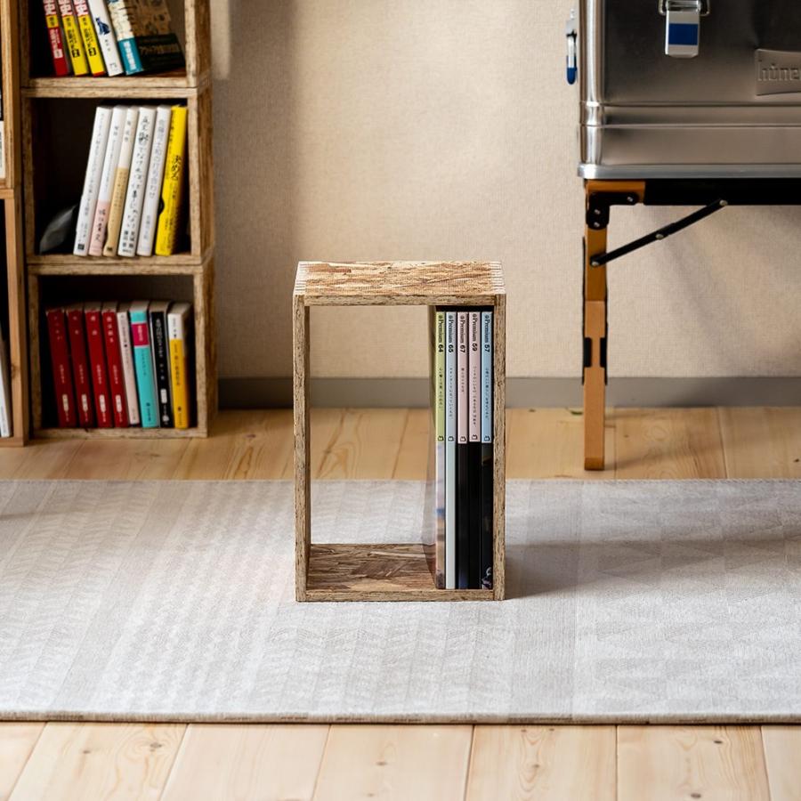 収納ボックス シェルフ 1個 あられ組み 本棚 木箱 : イエノLabo