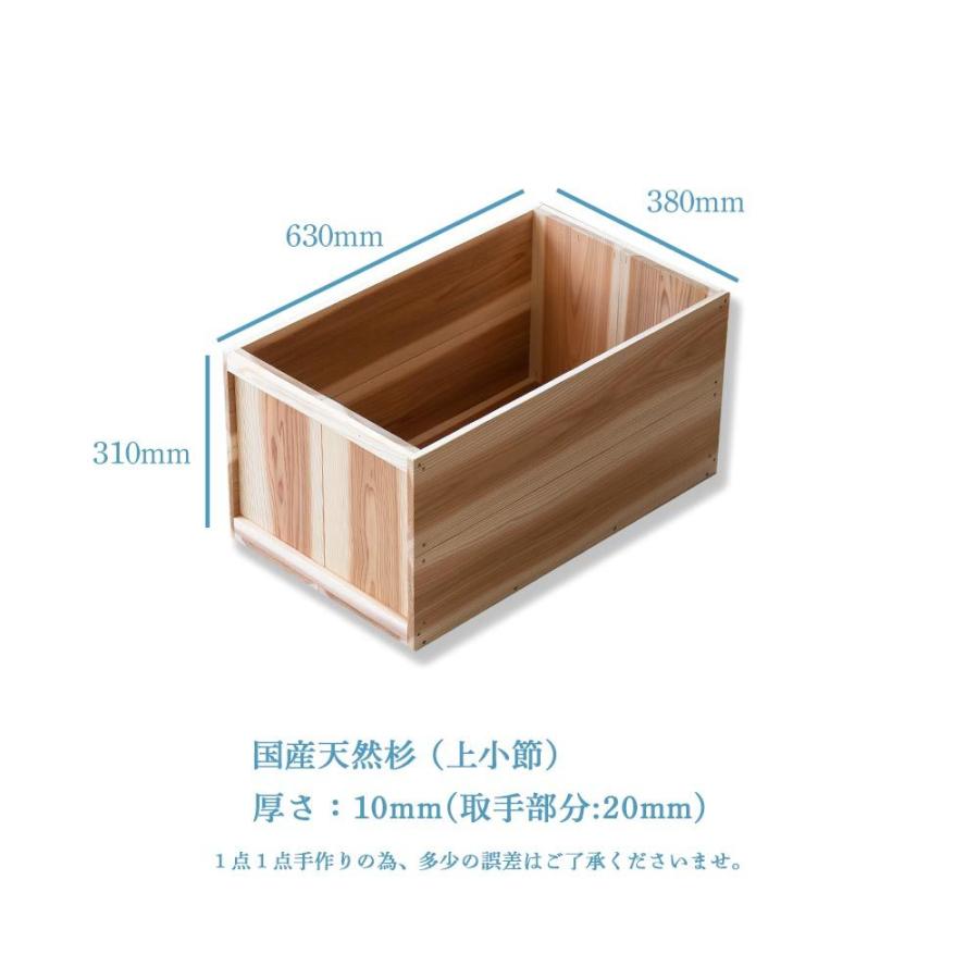 国産りんご箱 上小節 杉 630×380×310 木箱 収納ボックス : イエノLabo