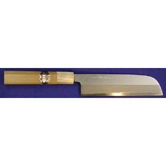 180mm 本霞研 鎌形薄刃包丁(関西型菜切り包丁) 堺孝行 印 (要 納期確認