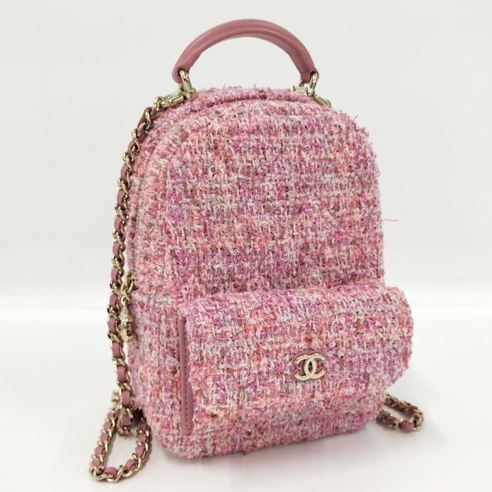 CHANEL（シャネル） ミニバックパック ツイード ピンク AP3753 : JJ