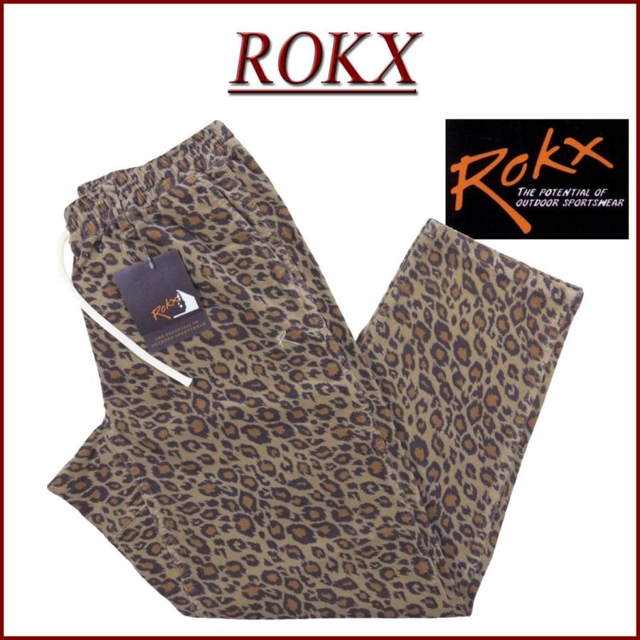 ROKX（ロックス） ヒョウ柄 コットンストレッチ スエード イージー
