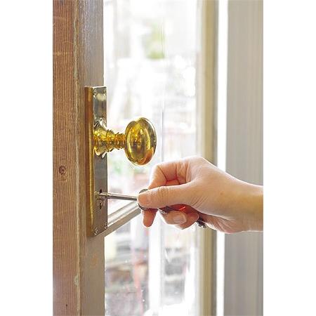 真鍮 ドアノブ 鍵付き おしゃれ レトロ アンティーク調 ラッチ レトン