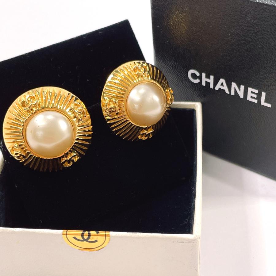 CHANEL（シャネル） イヤリング ココマーク GP/フェイクパール