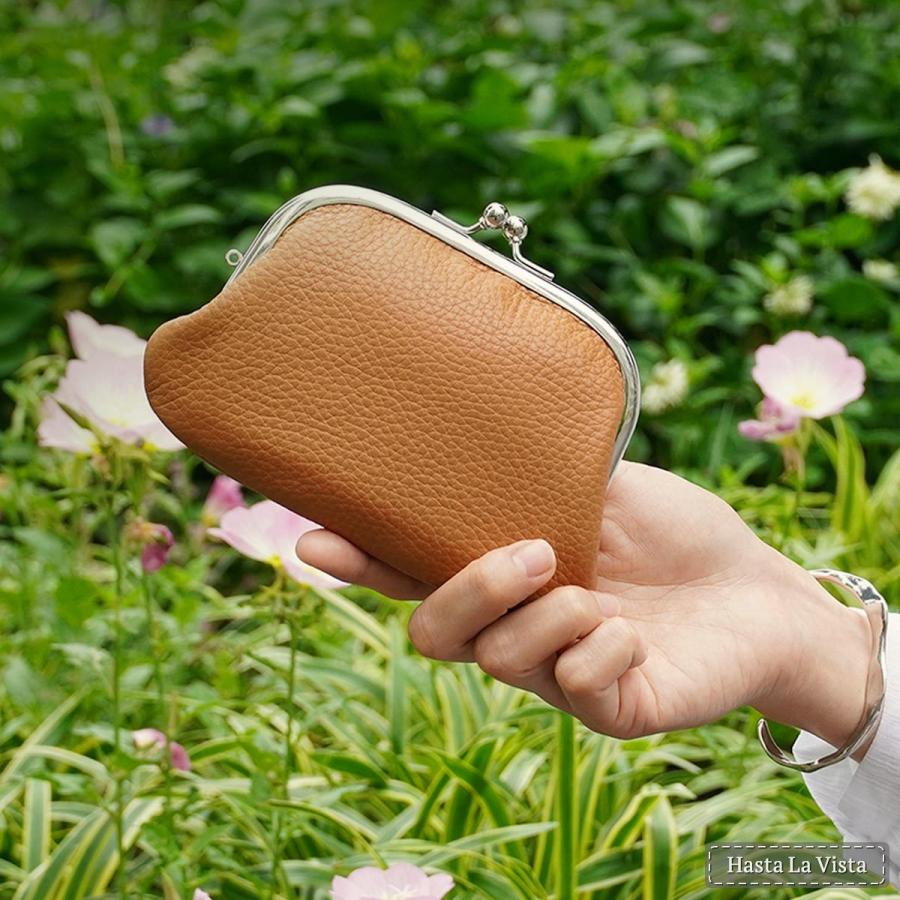 がま口 財布 レディース 本革 シュリンク 日本製 ヌメ革 親子がま口