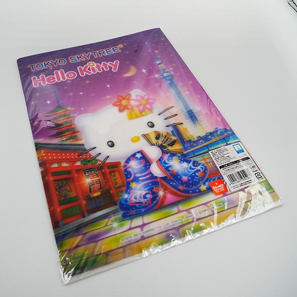 東京スカイツリー ハローキティ 3D和風 A4 クリアファイル 雅 粋