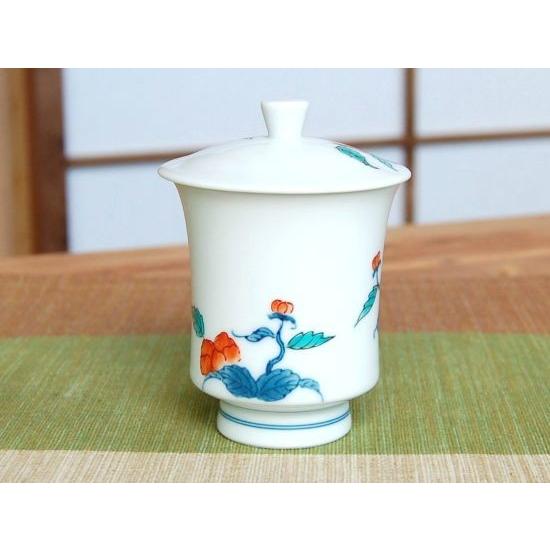 蓋付き湯呑み 木箱入り 有田焼 色鍋島岩牡丹 ペア湯のみ : 有田焼や