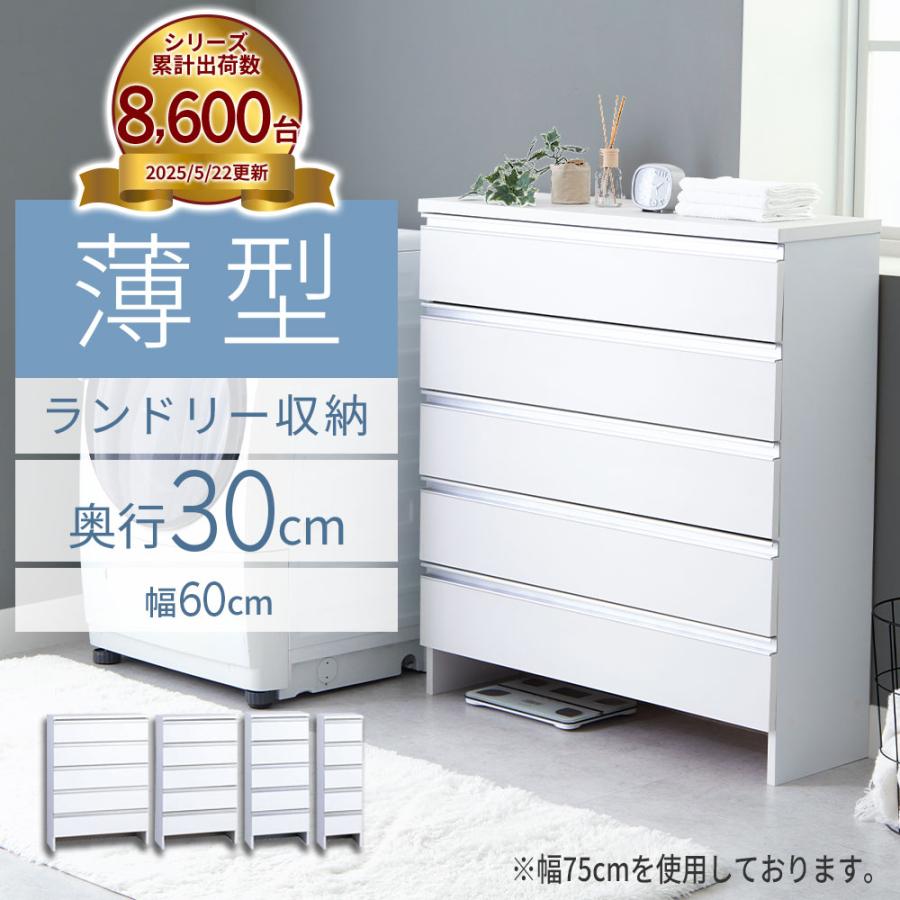 iellio ランドリー収納 ランドリーチェスト 洗面所 収納 幅60 ロー