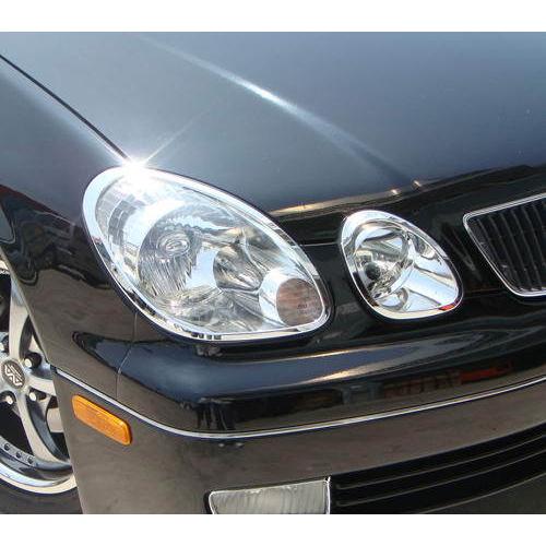 トヨタ メッキ ヘッドライト ヘッドランプ リング アリスト JZS160