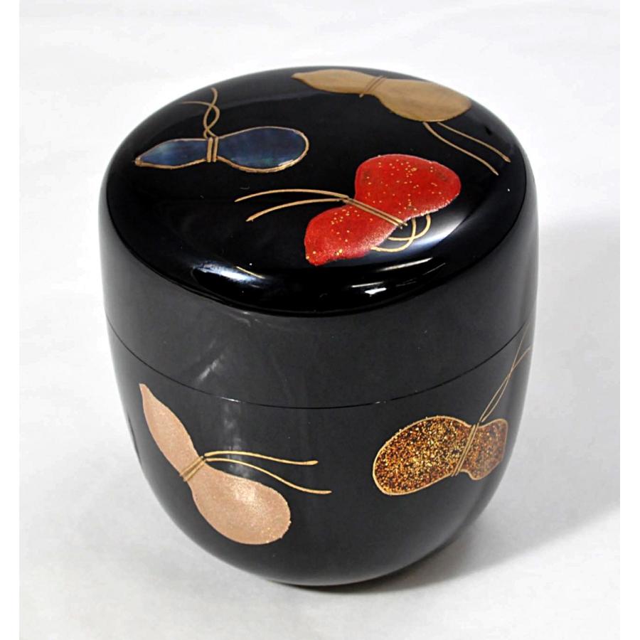 2.2中棗 黒 六瓢（切合口） 中村孝也作 : 山中塗 嘉匠菴 大尾嘉漆器