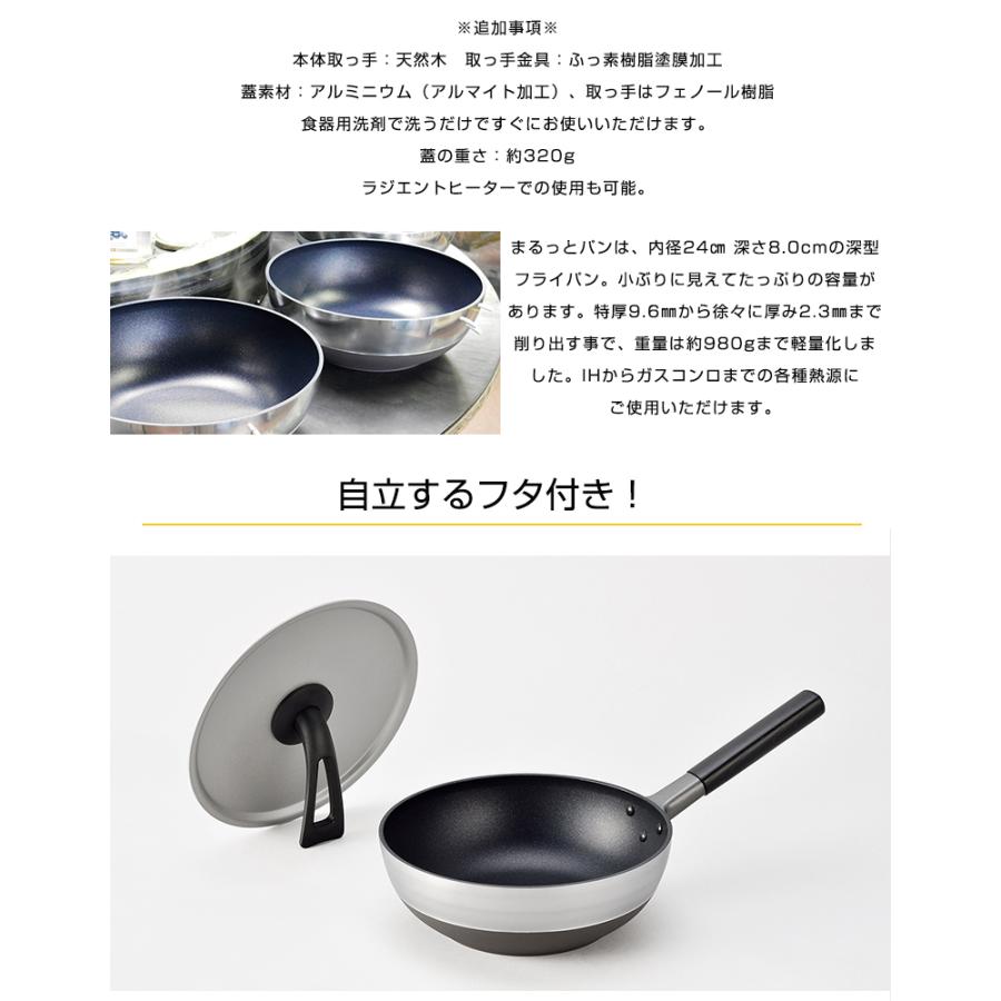 まるっとパン 24cm IH対応 蓋付き MARUTTO PAN 北陸アルミニウム