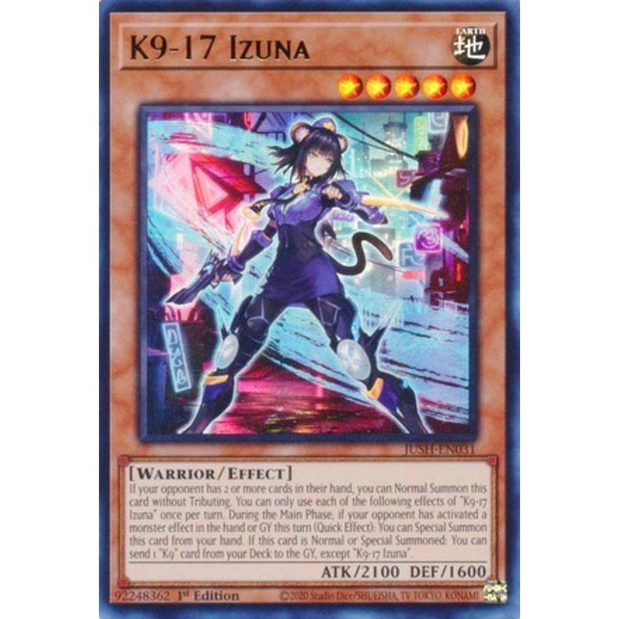 遊戯王 JUSH-EN031 K9−17号 イヅナ (英語版 1st Edition ウルトラ