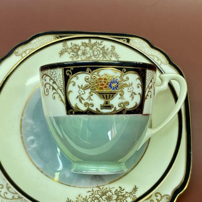 ノリタケ オールドノリタケ 金彩花柄 トリオ C&S コーヒーカップ