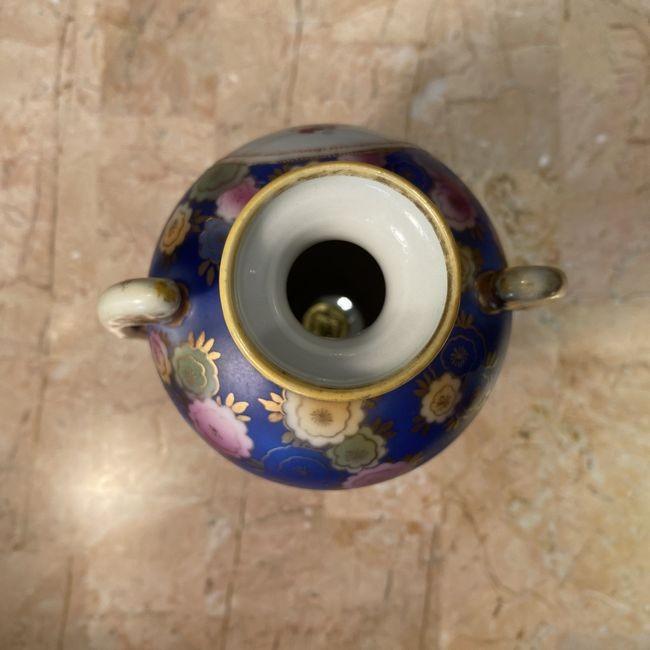 ノリタケ オールドノリタケ 金盛 花図 両耳飾壺 花瓶 : リビングT&S